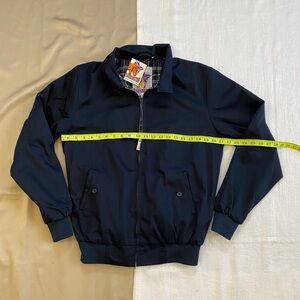 NWT Harrington Zip Jacket Dark Navy Blue Large